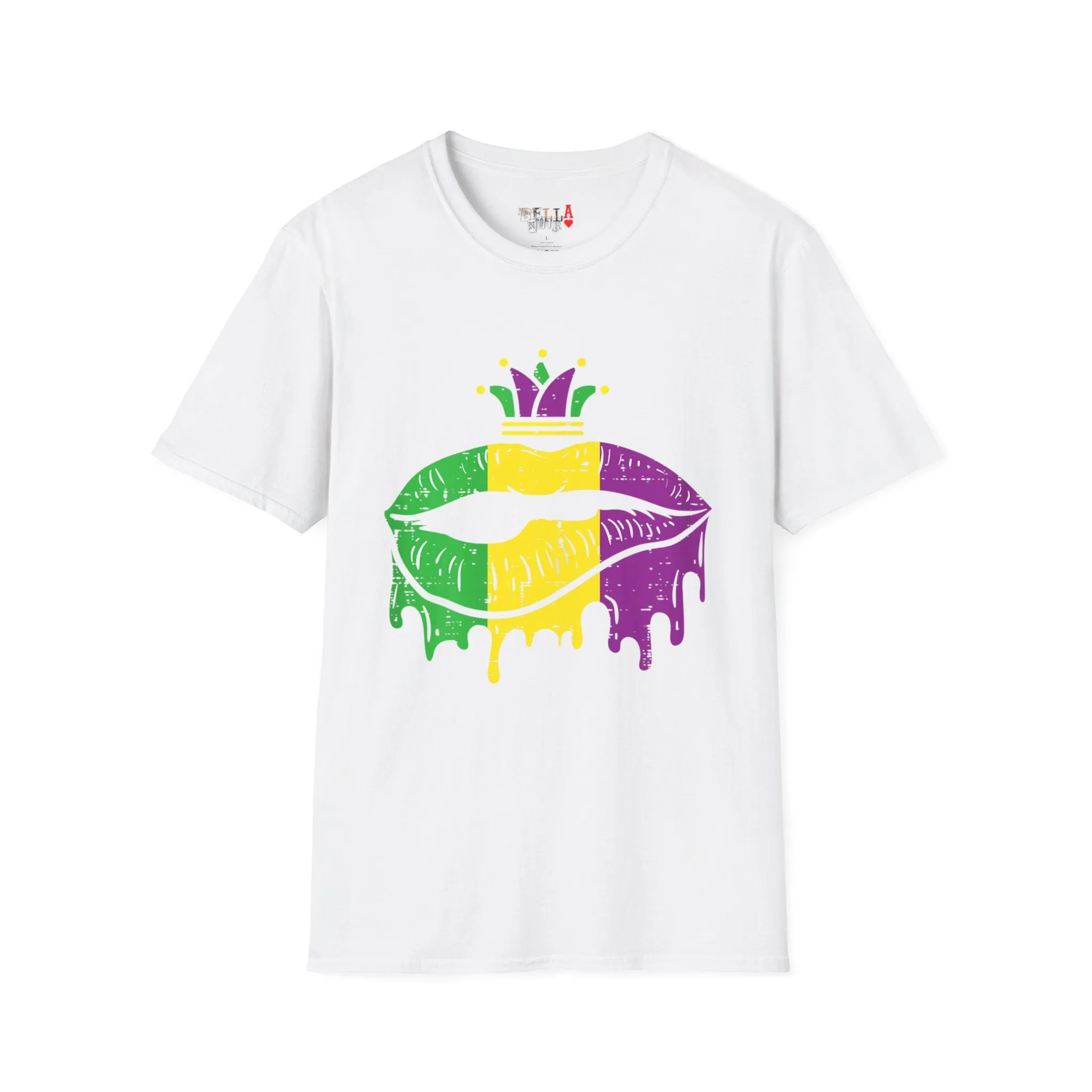 Mardi Gras Lips Unisex Softstyle T-Shirt