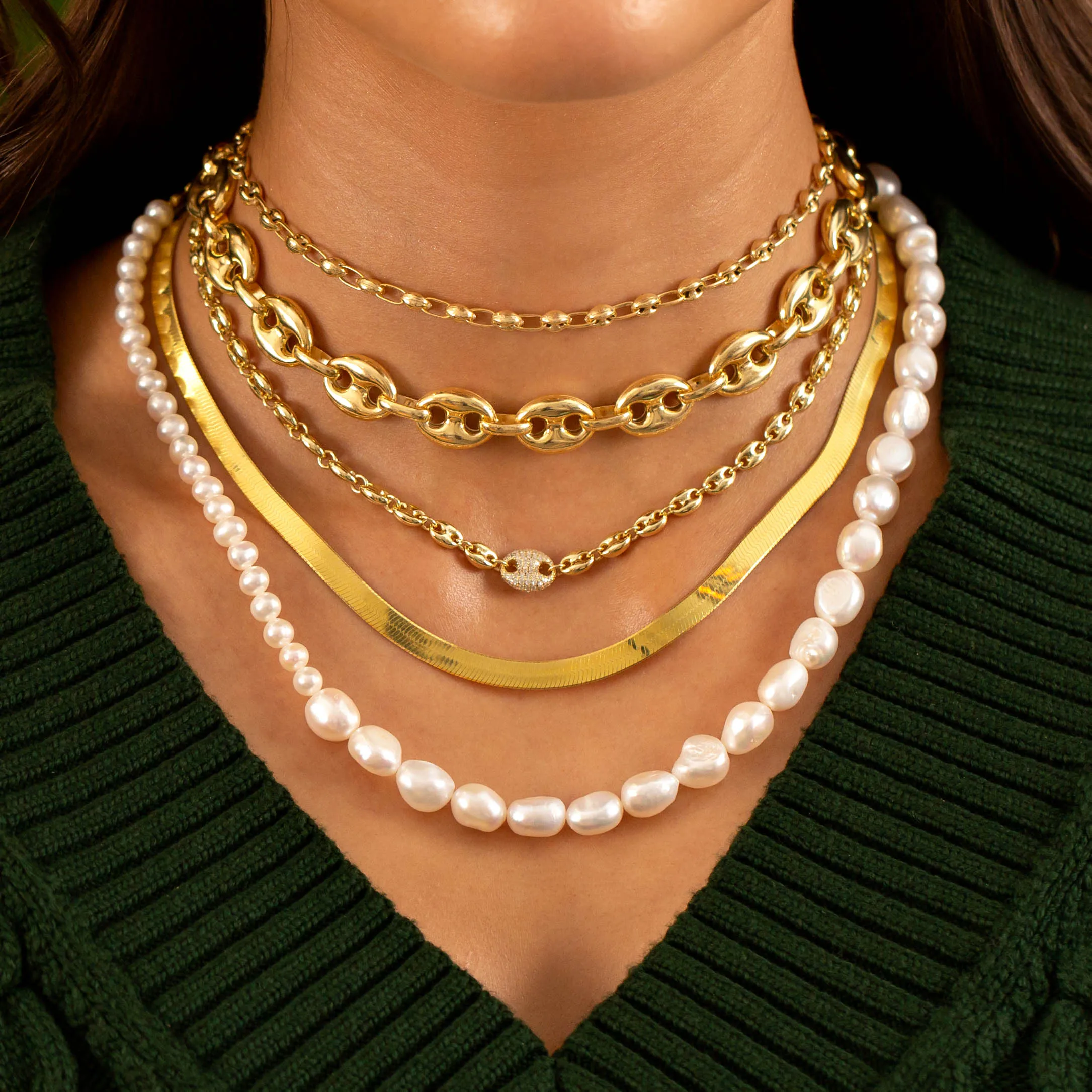 Mariner Link CZ Necklace