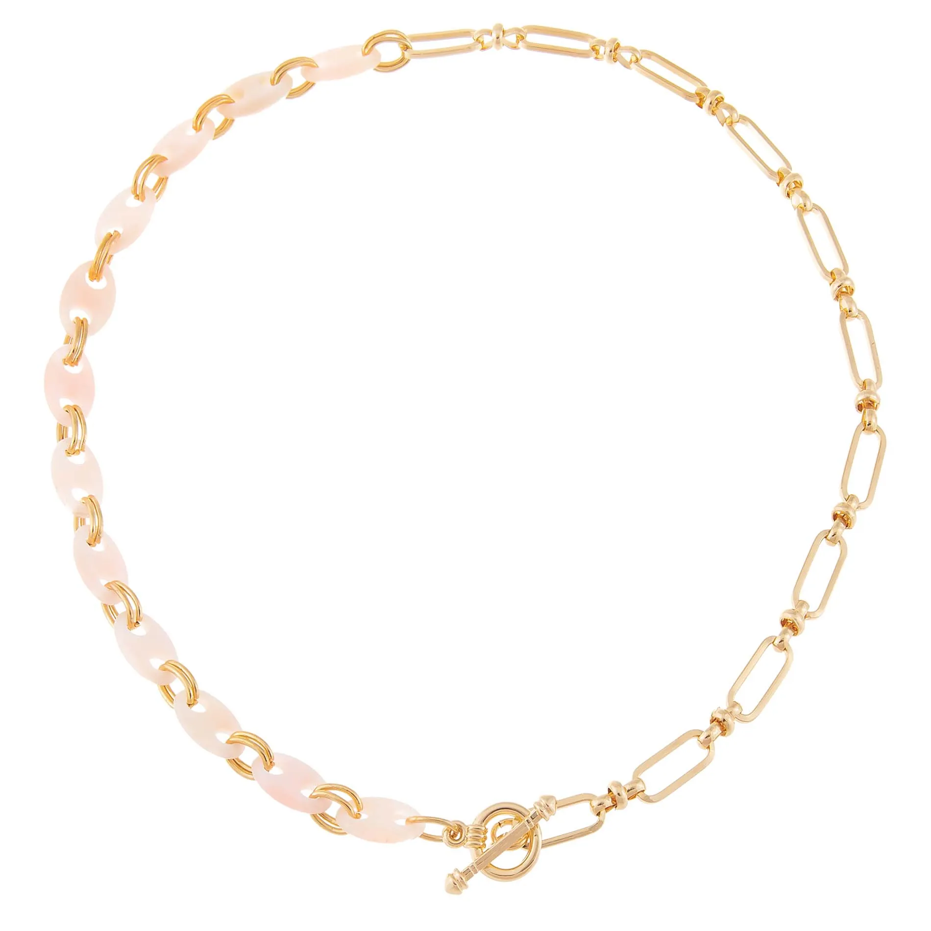 Mariner X Oval Link Toggle Necklace