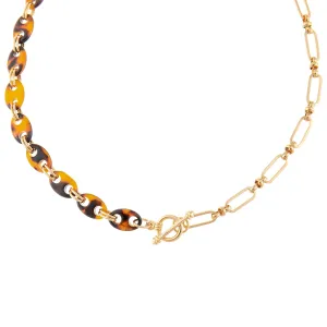 Mariner X Oval Link Toggle Necklace