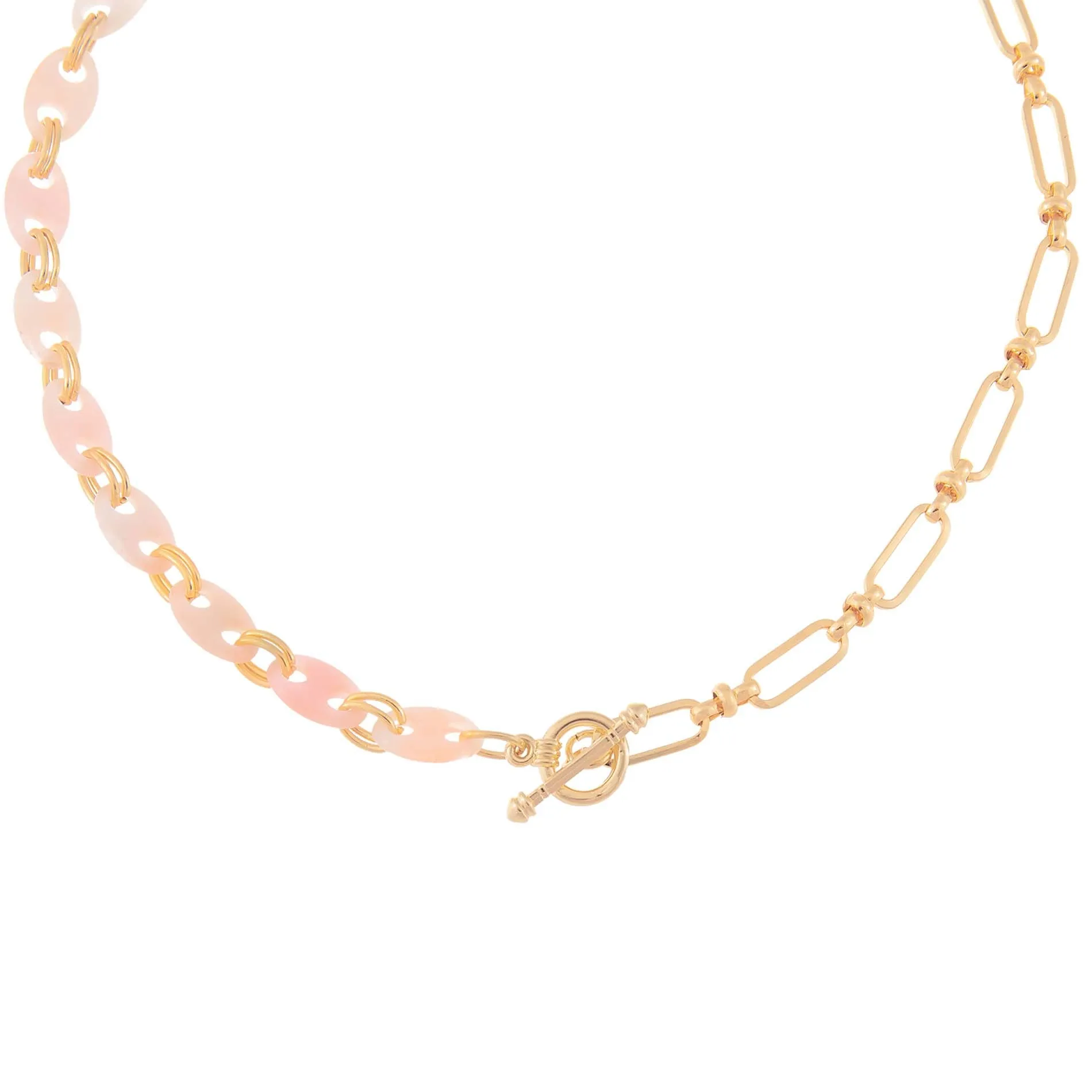 Mariner X Oval Link Toggle Necklace