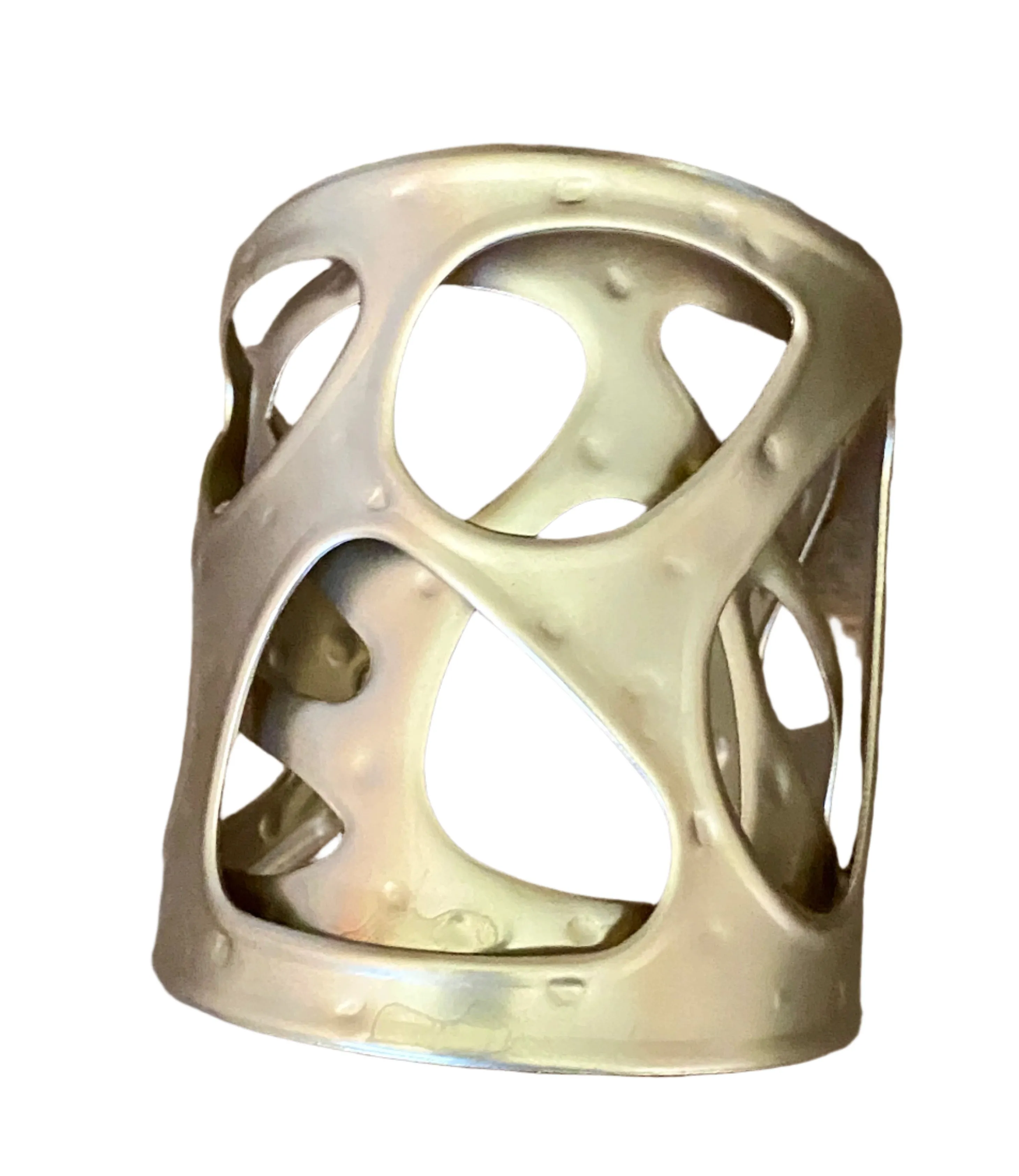 Matte Gold Geometric Cuff Bracelet