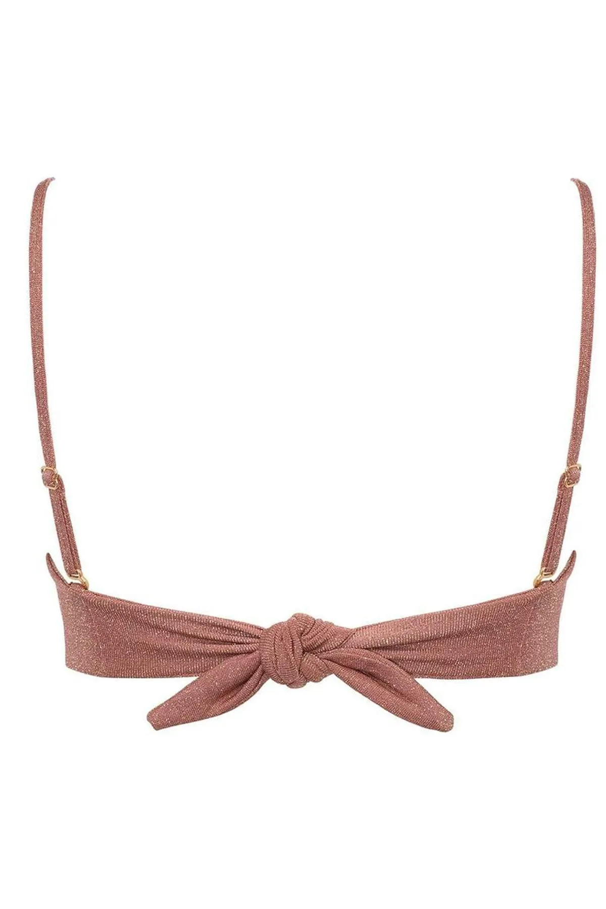 Mauve Sparkle Cabana Strapless Bikini Top