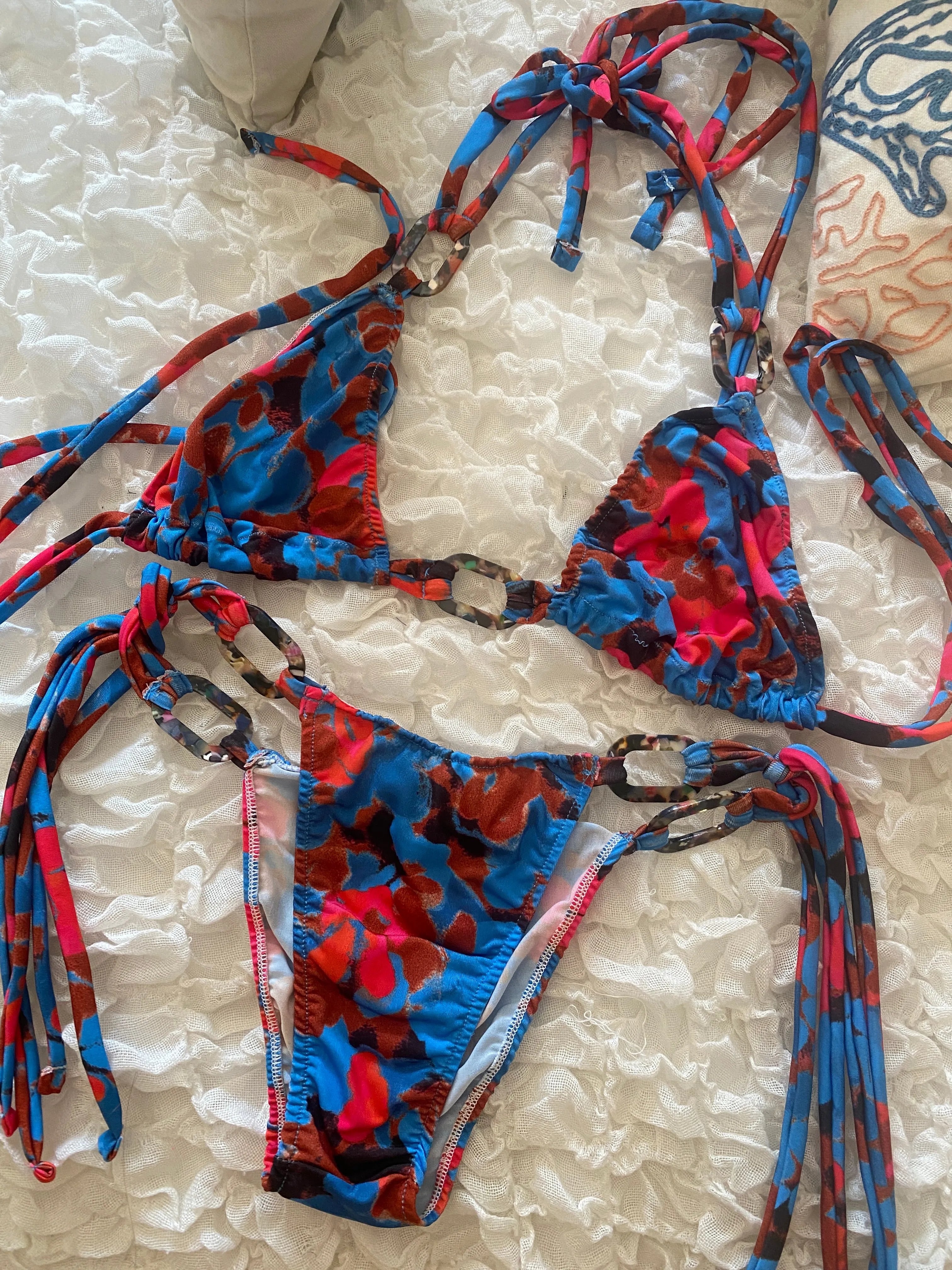 Maxi Skirt & Bikini Set in Blurry Floral