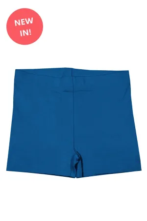 Maxomorra Micro Shorts Solid Blue-Solid Blue Hot Pants