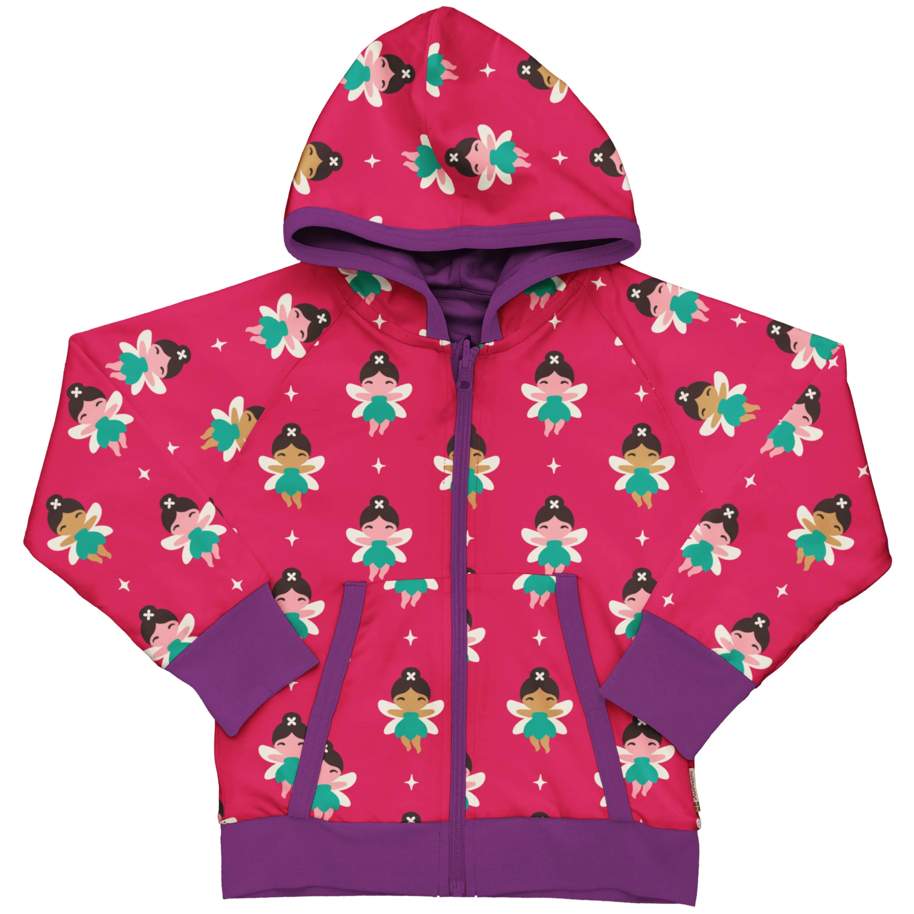 Maxomorra Organic Children's Hoody Cardigan - Fairy