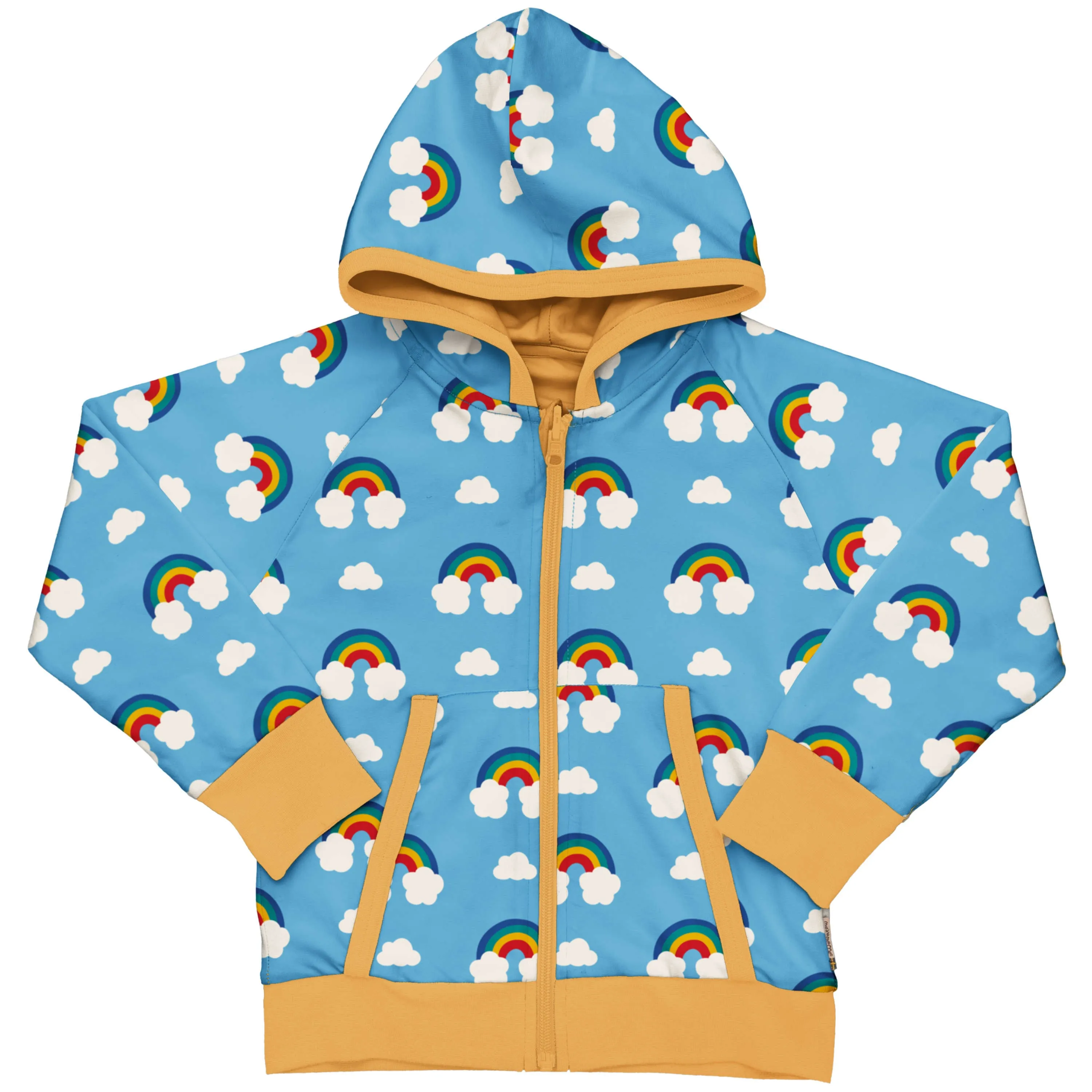 Maxomorra Organic Children's Hoody Cardigan - Rainbow Reversible