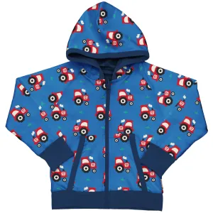 Maxomorra Organic Children's Hoody Cardigan - Tractor