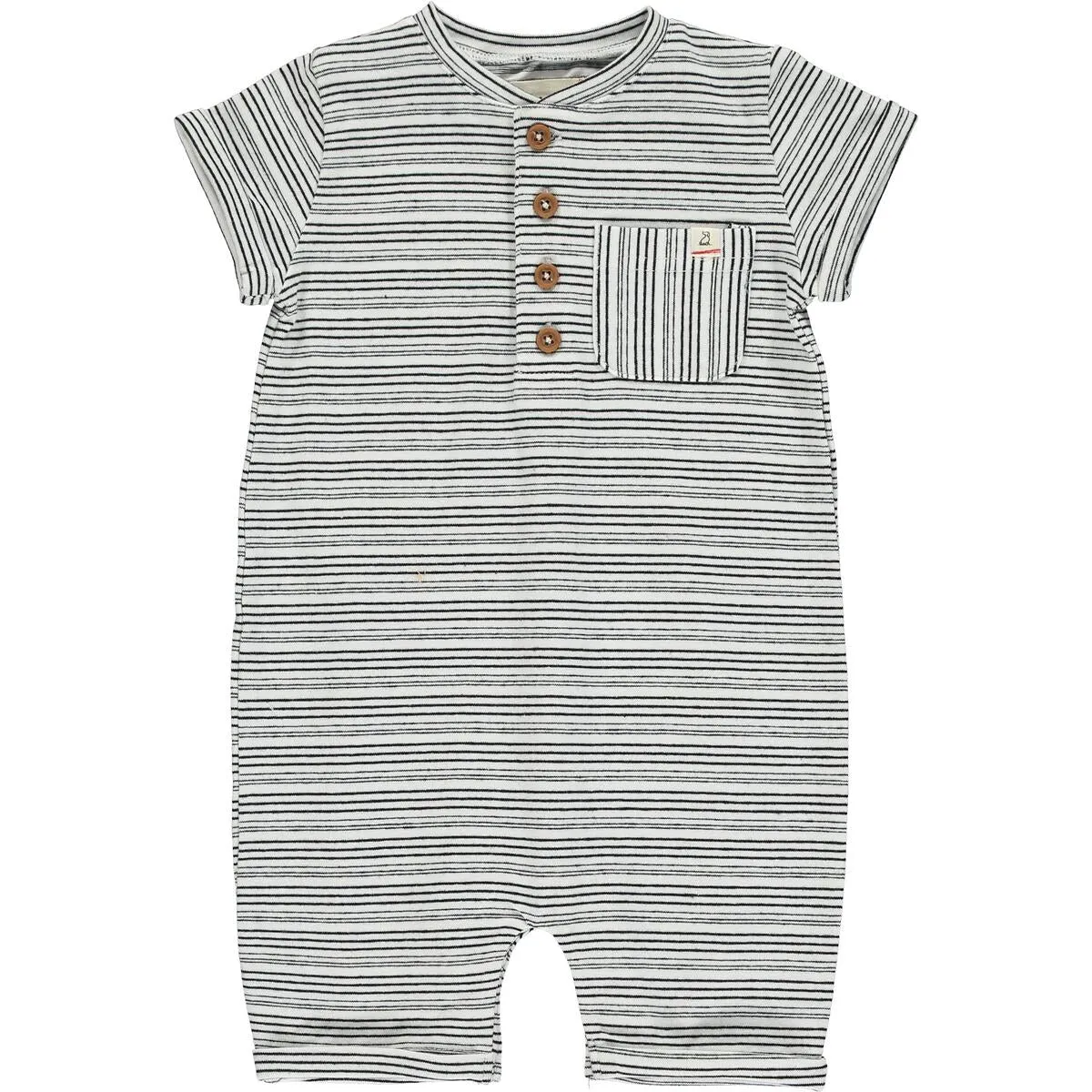 Me & Henry Camborne Romper in Black / White Stripe