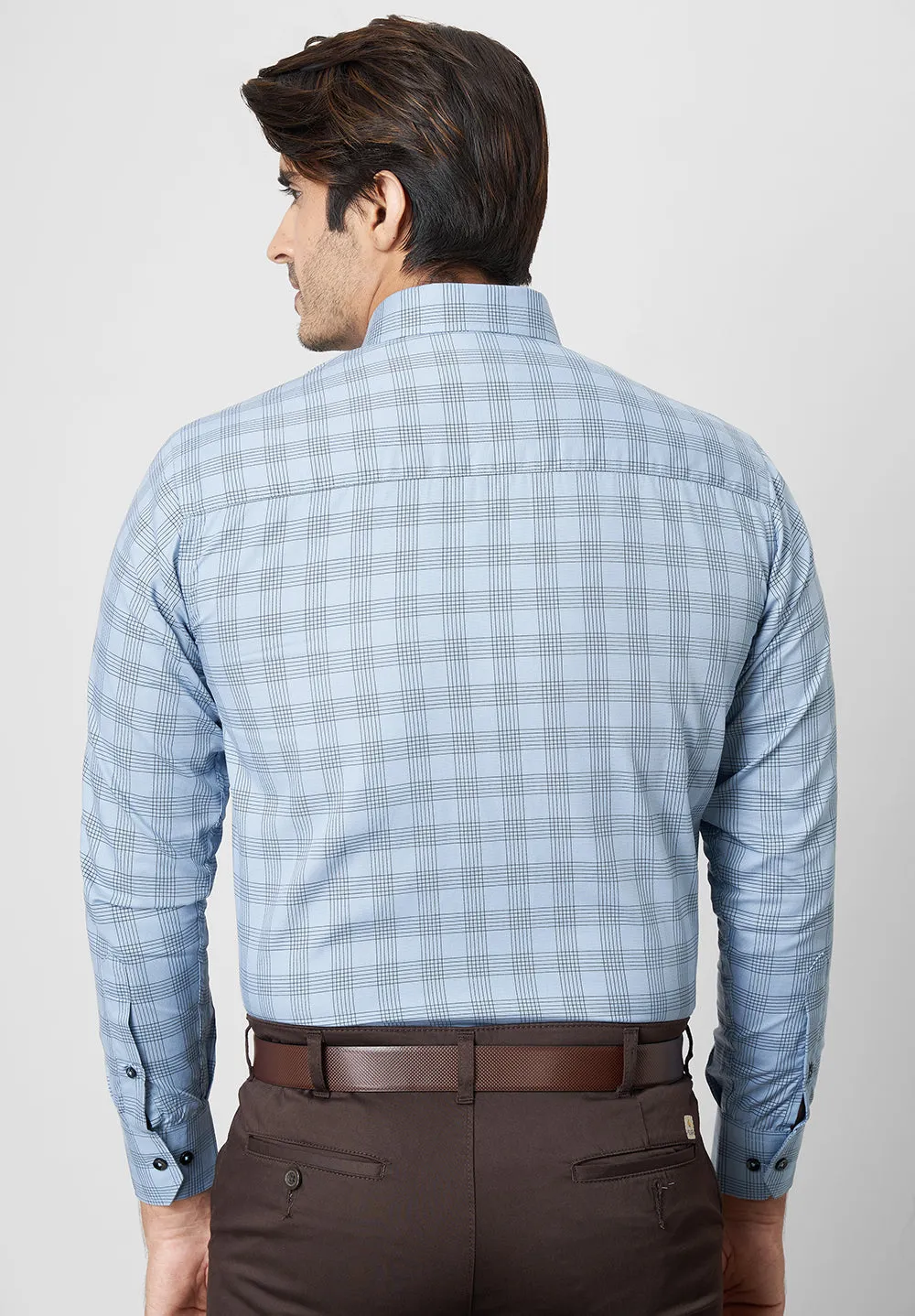 Men Blue Regular Fit Formal Shirt