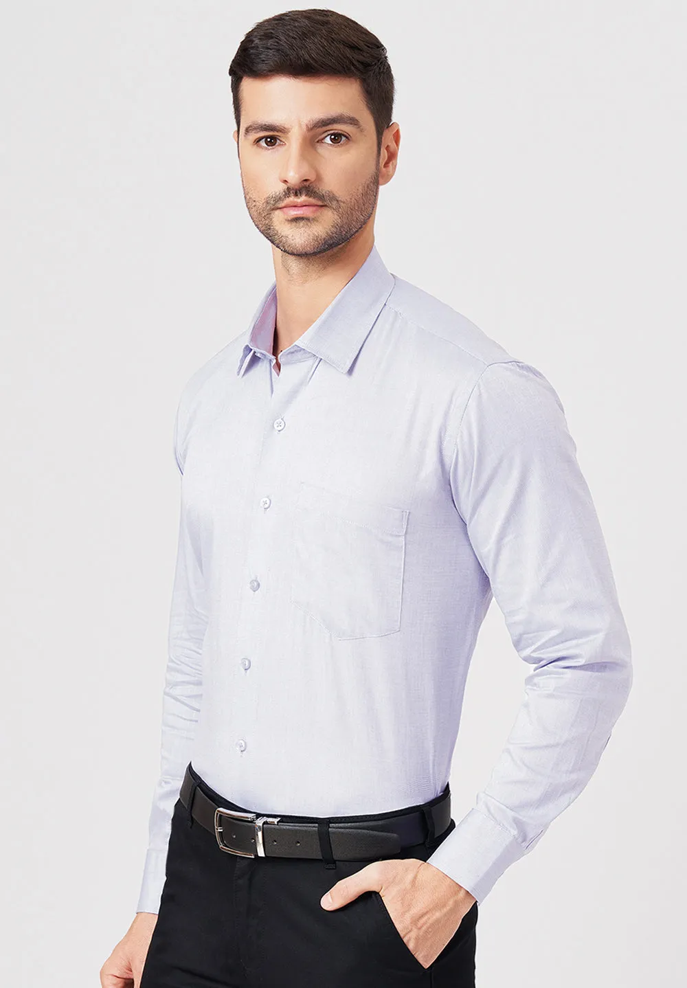Men Blue Regular Fit Formal Shirt