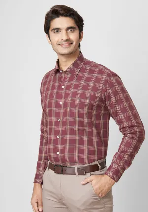 Men Brown Regular Fit Formal Shirt