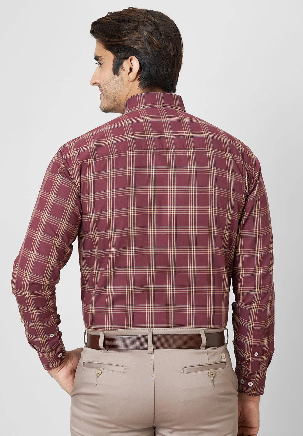 Men Brown Regular Fit Formal Shirt