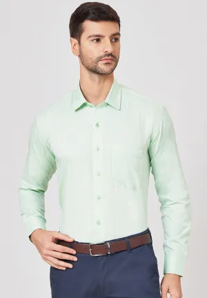 Men Green Regular Fit Formal Shirt