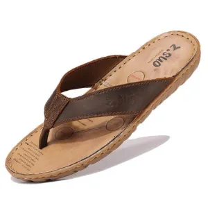 Men's Genuine Leather Beach Sandals Up To Size 13