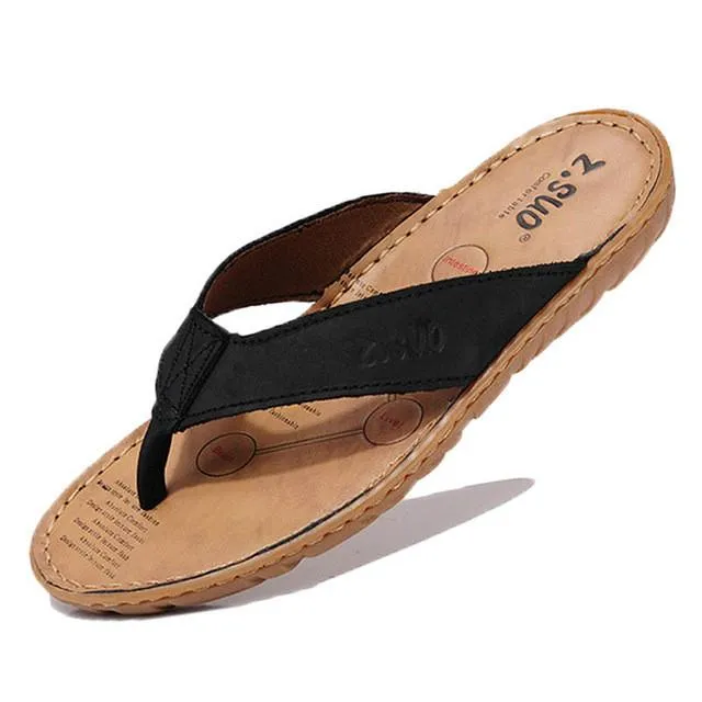 Men's Genuine Leather Beach Sandals Up To Size 13