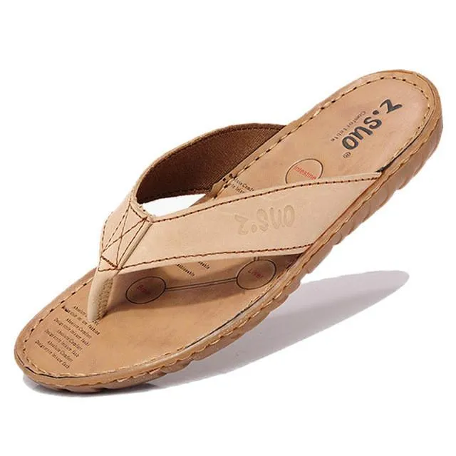Men's Genuine Leather Beach Sandals Up To Size 13