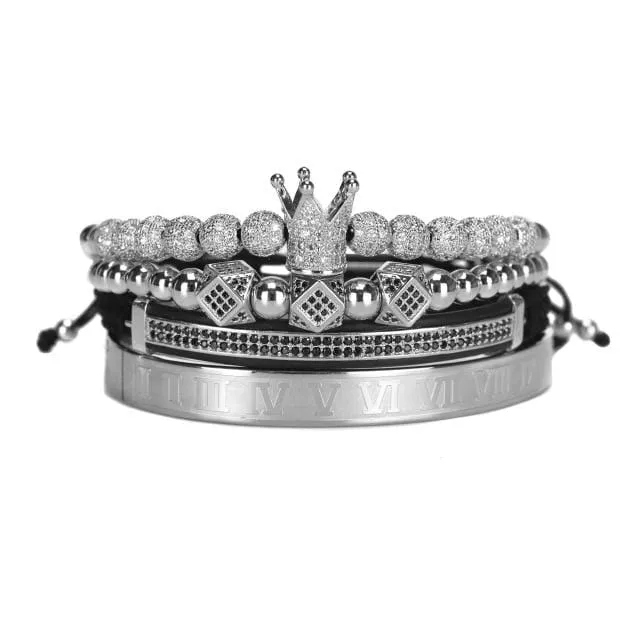 Men’s Macrame Charm Bracelet Set