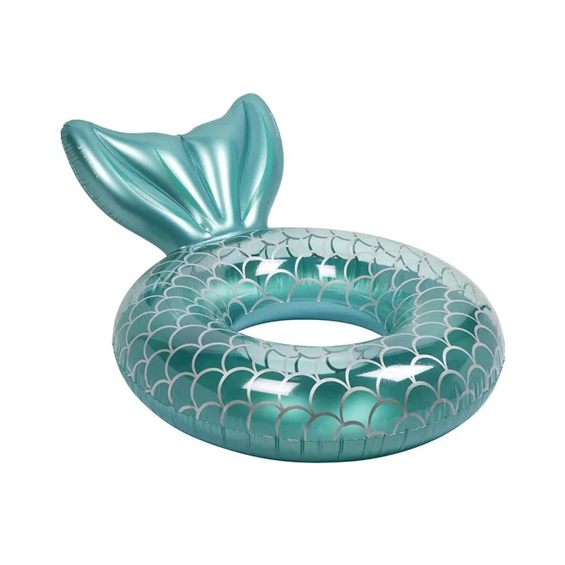 Mermaid Backrest Swimming Ring Beach Pool Party Inflatable Toy
