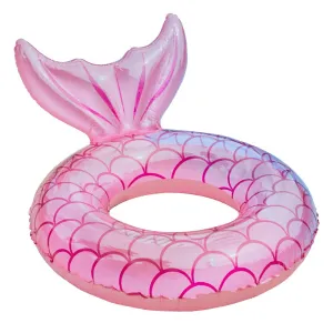 Mermaid Backrest Swimming Ring Beach Pool Party Inflatable Toy