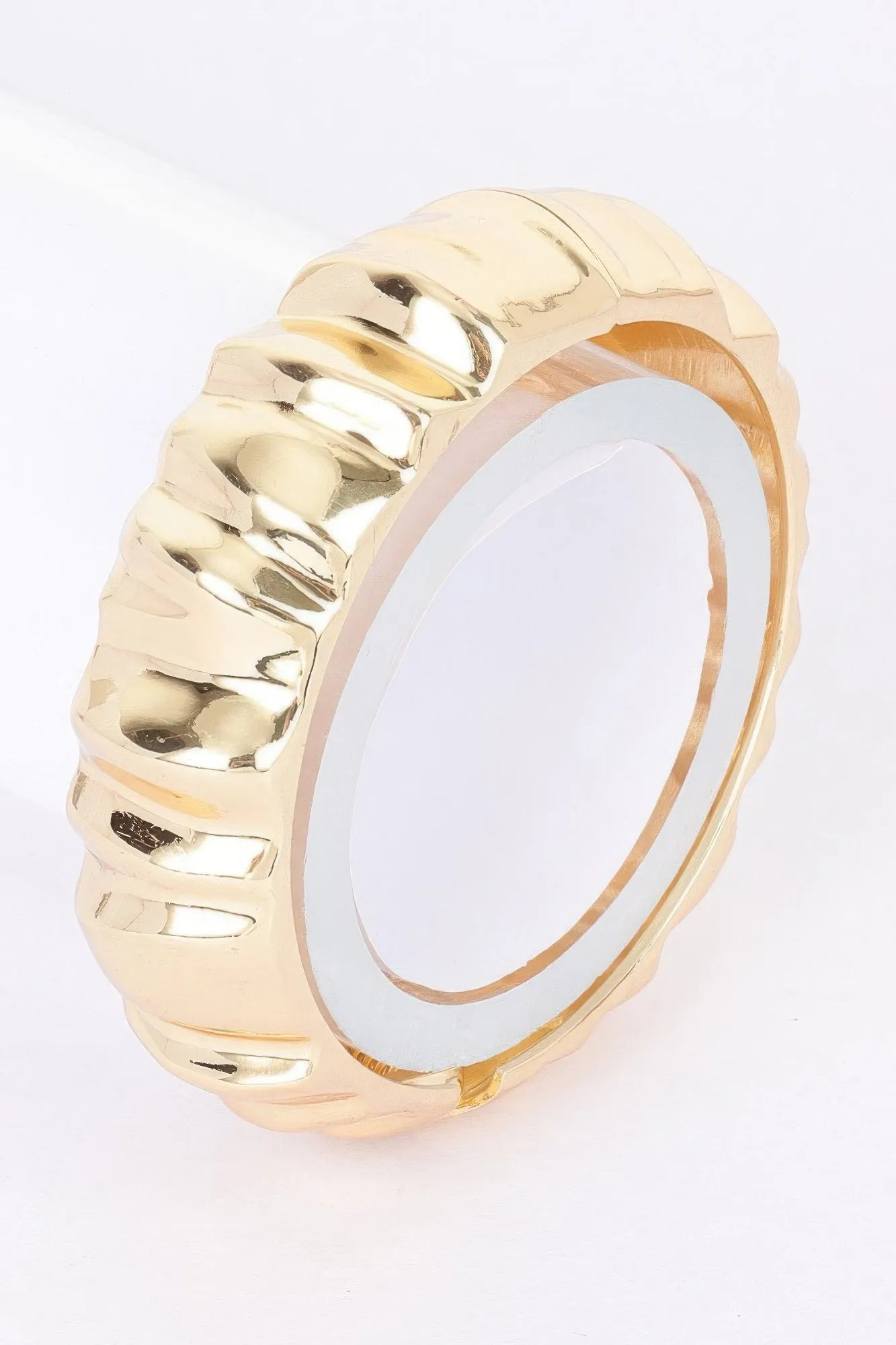 Metal Spring Hinge Cuff Bracelet