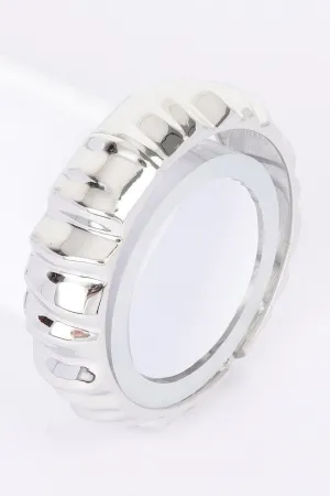 Metal Spring Hinge Cuff Bracelet