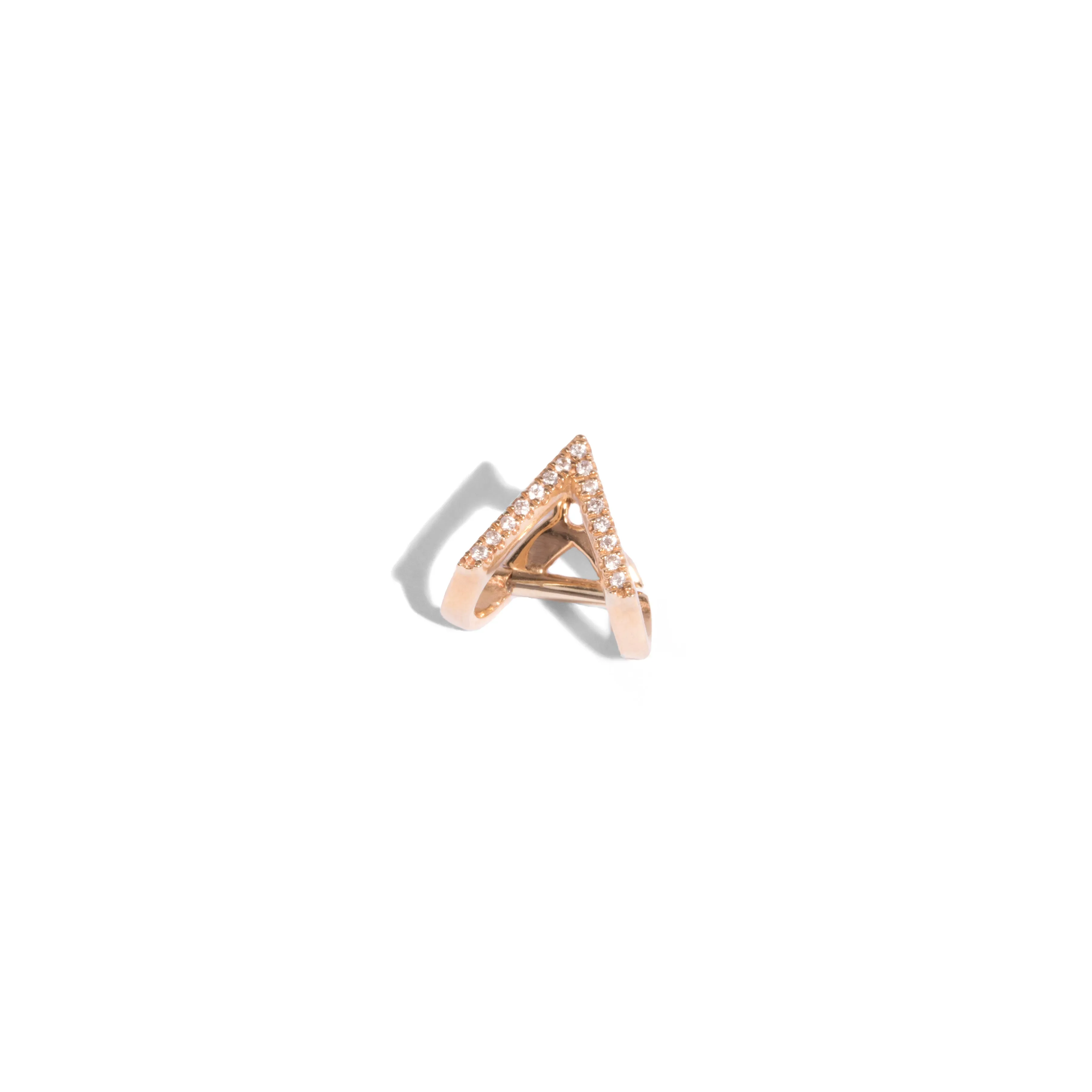 Micro-Pave Triangle Ear Cuff Single Earring