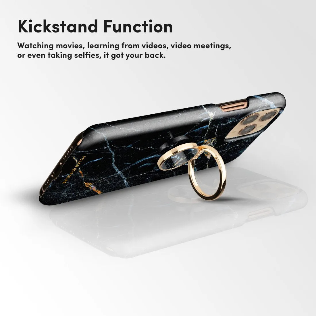 Midnight Marble | Custom Phone Ring Holder  (Non-MagSafe)