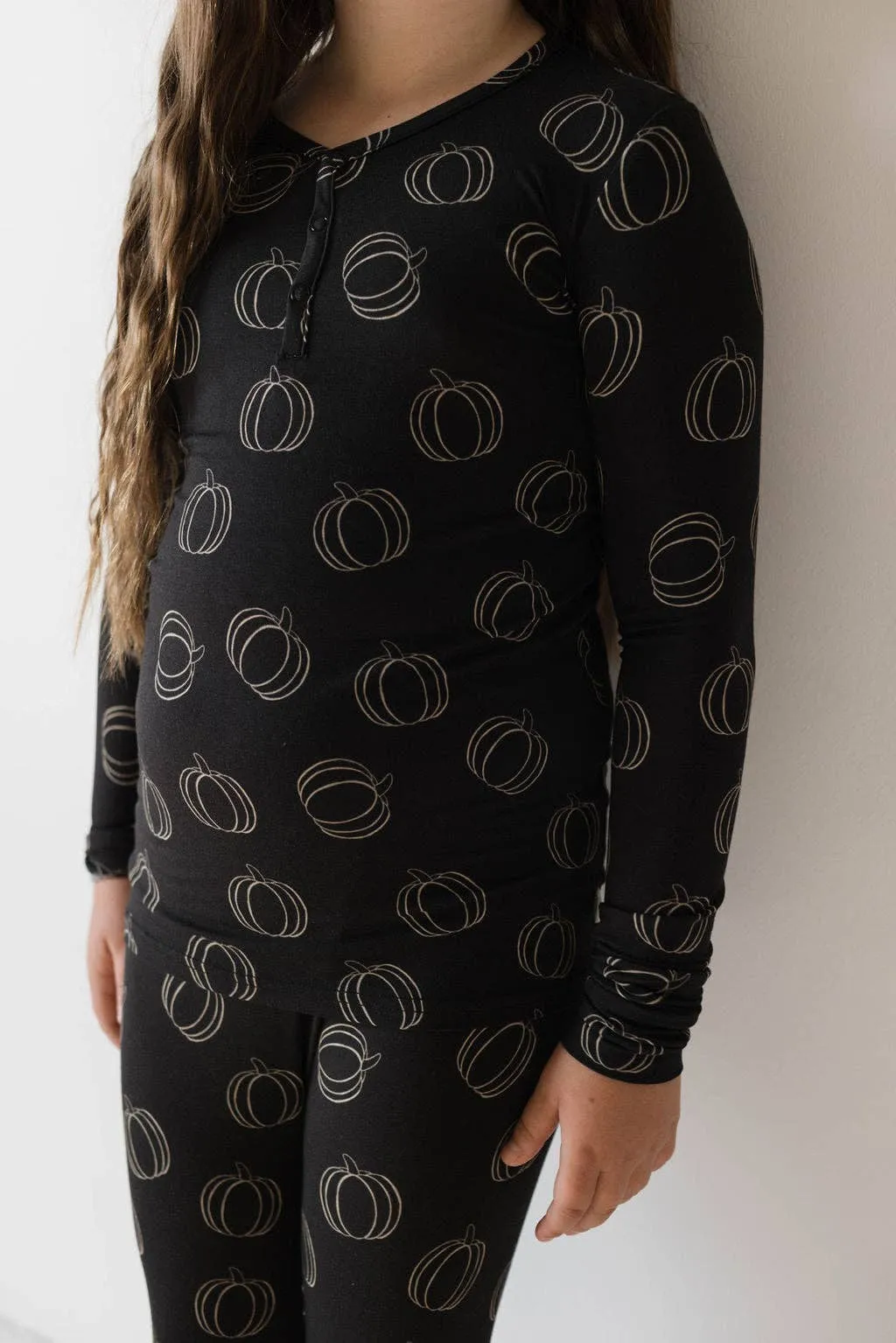 Midnight Pumpkin Bamboo Two Piece Pajamas