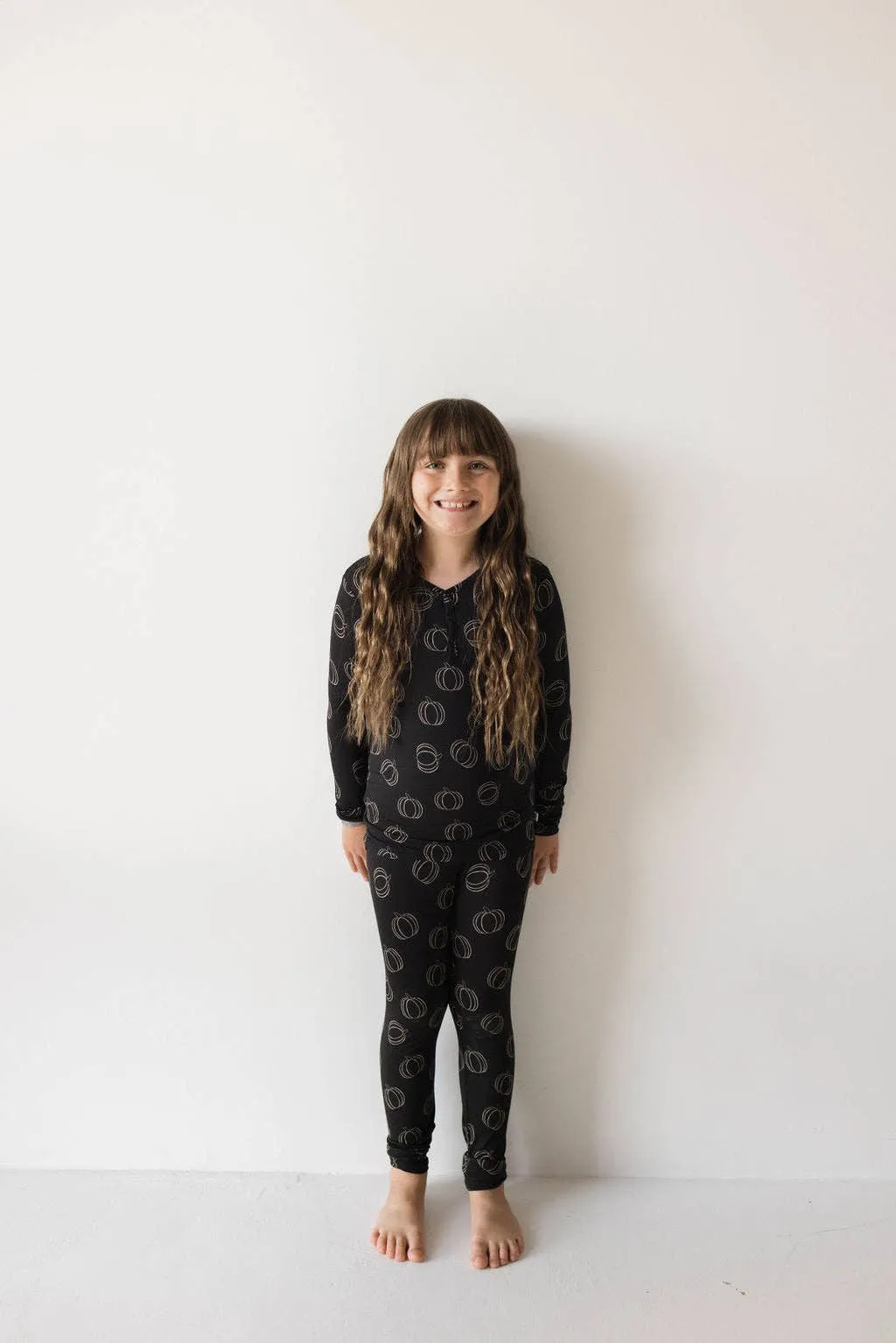 Midnight Pumpkin Bamboo Two Piece Pajamas