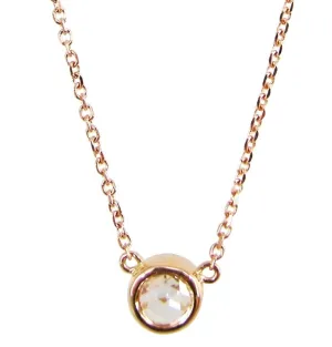 Mini Bezel-set Rose Cut Diamond Pendant