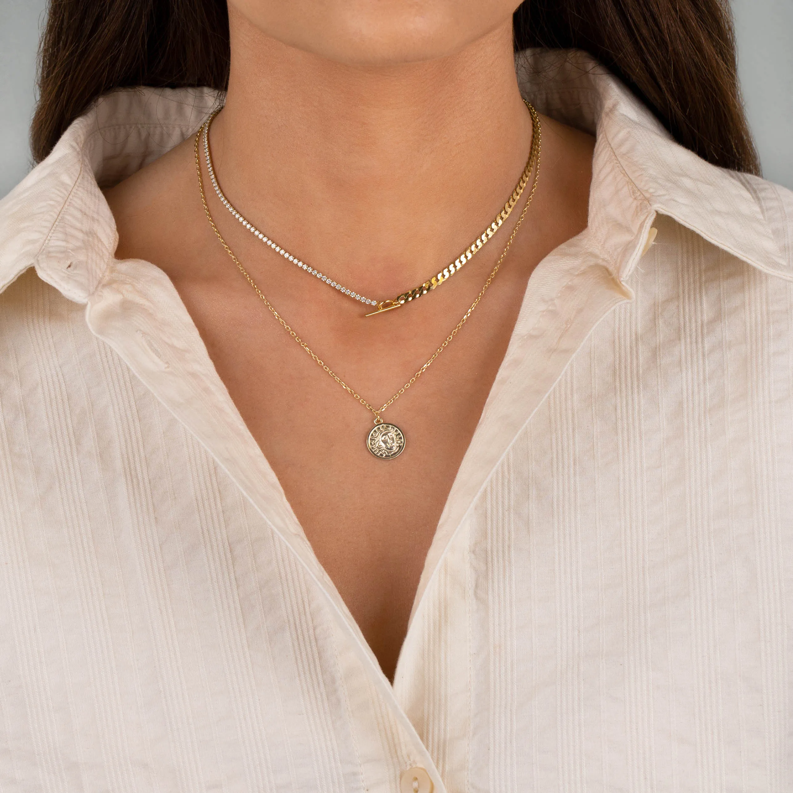 Mini Greek Coin Necklace