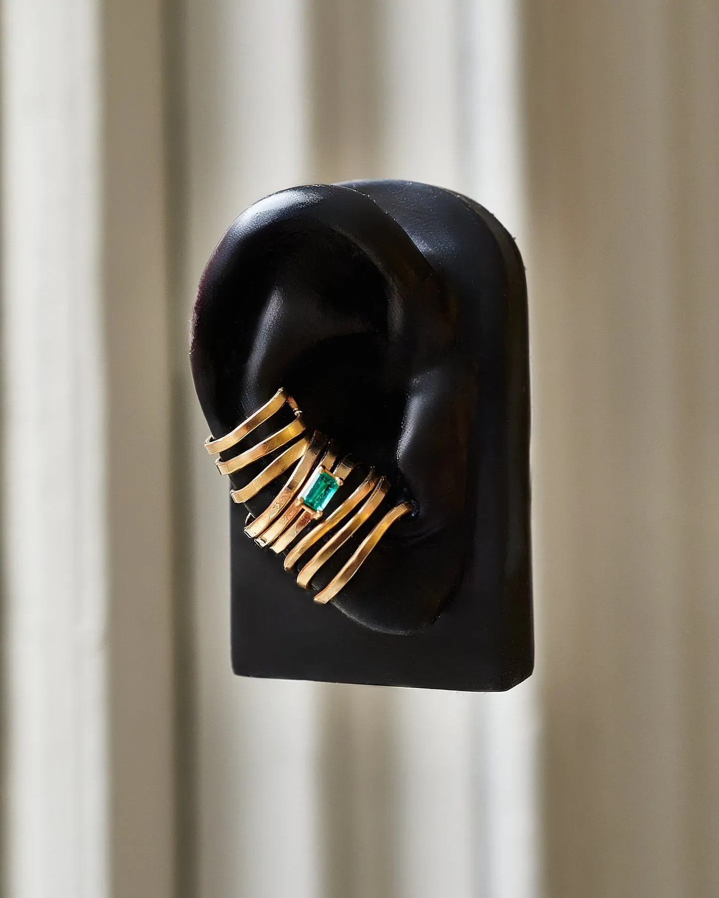 Mini Hammered Gold Triple Ear Cuff