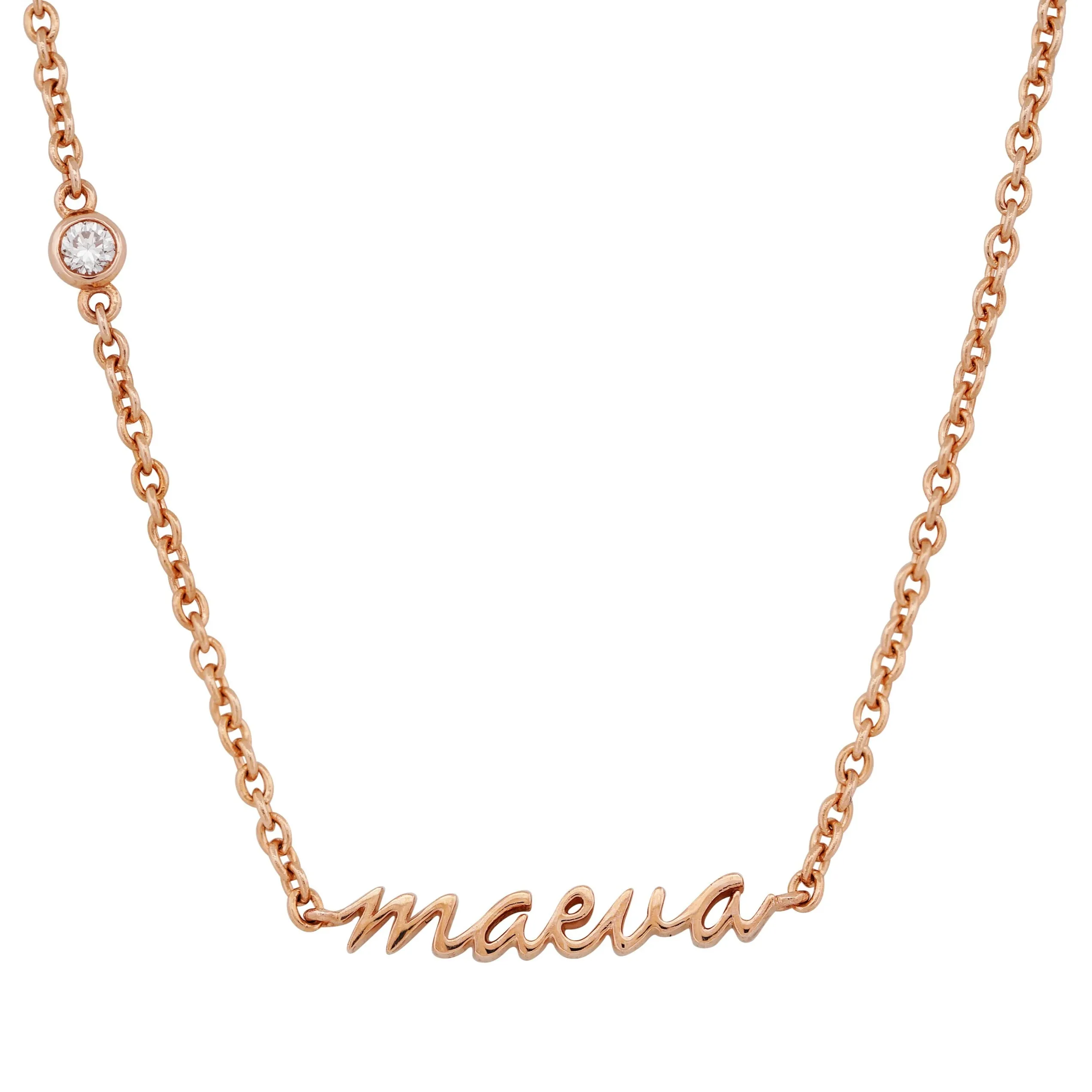 Mini Nameplate Calligraphy Necklace