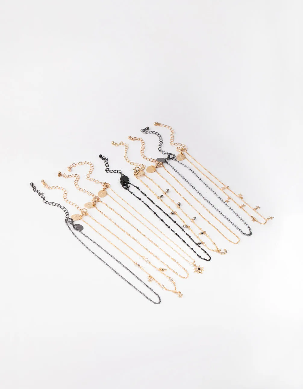 Mixed Metals Celestial Choker 9-Pack