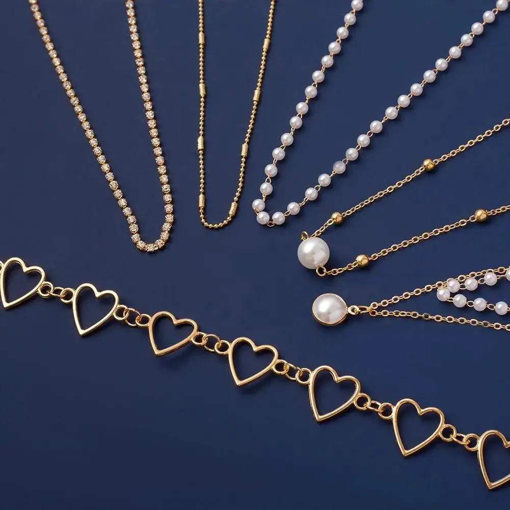 Modern Elegant Fashion Style Simple Pearl Bead Chain Choker Necklace - Aesthetic Fashion Style Jewelry for women Fashion Jewelry Accessories
