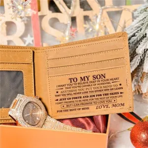 Mom To Son - Never Lose - Wallet Watch Gift Set