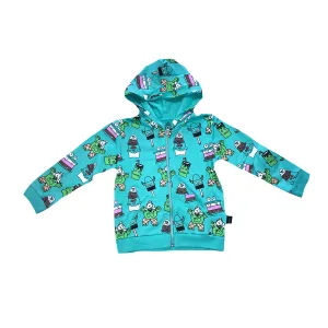 Monster Malts Zip Hoodie in Teal