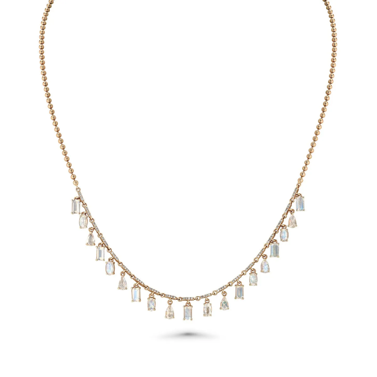 Moonstone Shaker Diamond Necklace