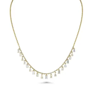 Moonstone Shaker Diamond Necklace