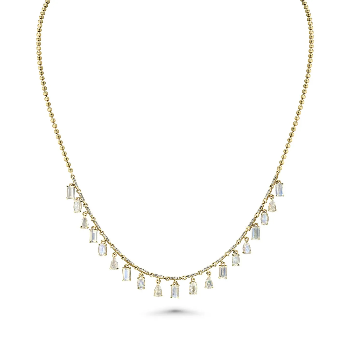 Moonstone Shaker Diamond Necklace