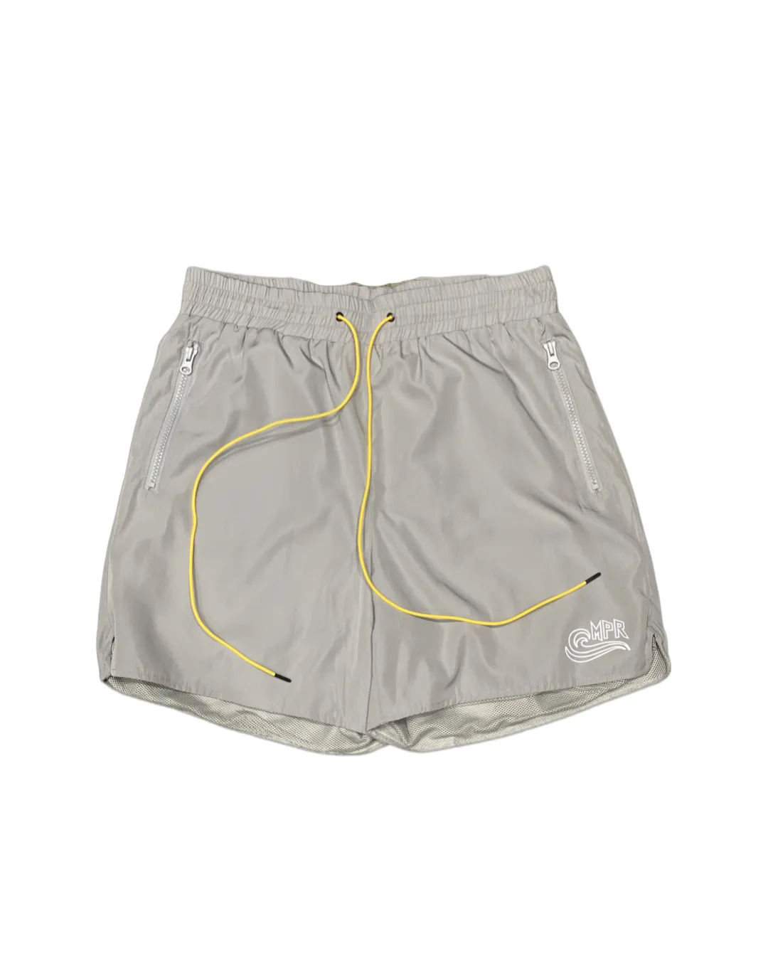 MPR CLOTHING 3M GREY LONG DRAWSTRING SHORTS