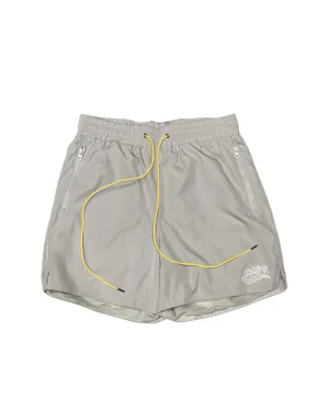 MPR CLOTHING 3M GREY LONG DRAWSTRING SHORTS