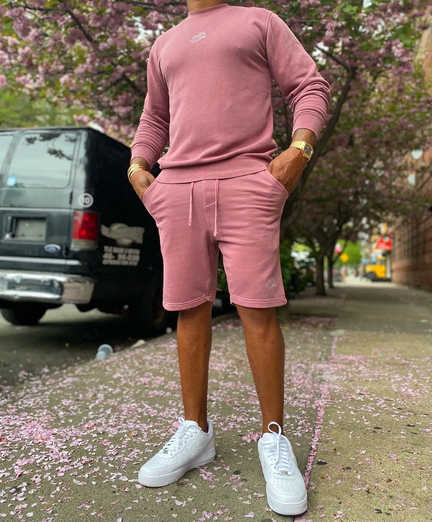 MPR CLOTHING 3M SWEATSUIT SHORTS SET MAROON