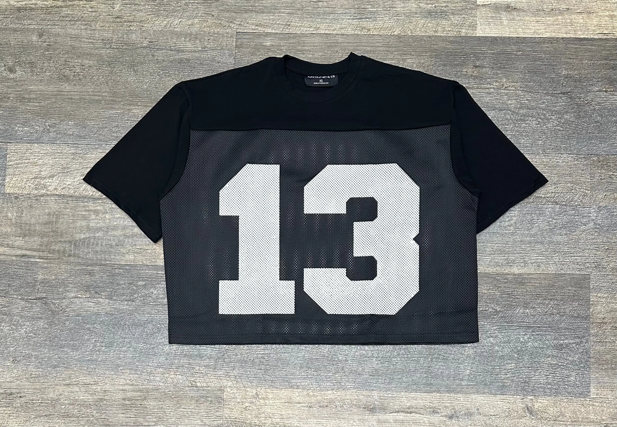 MPR Clothing Oversized Black Football Jersey T-Shirt