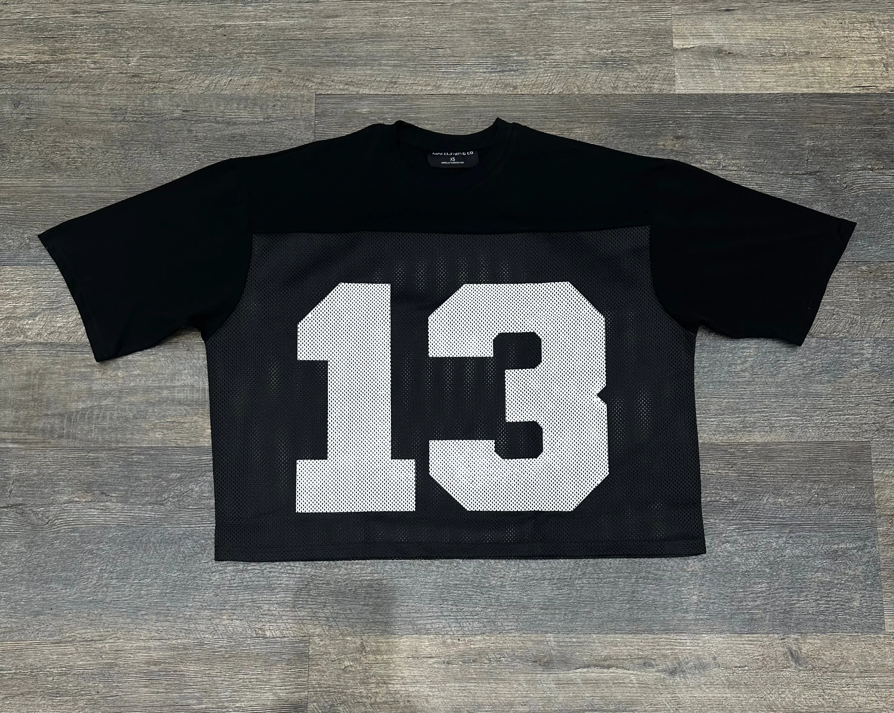 MPR Clothing Oversized Black Football Jersey T-Shirt