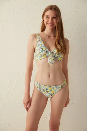 Multi Colour Claire Knot Hot Bikini Top