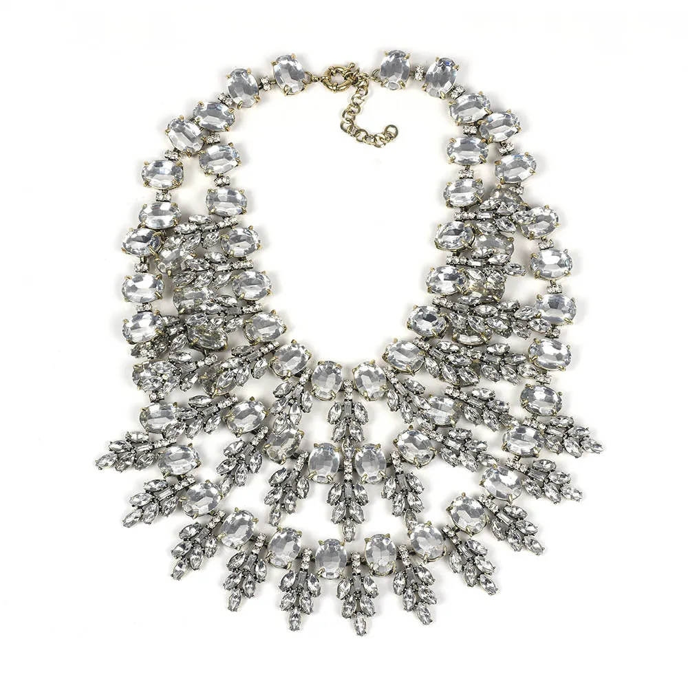 Multi-layer Luxury Crystal Big Chokers Vintage
