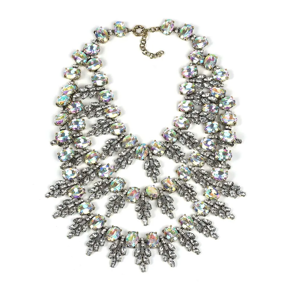 Multi-layer Luxury Crystal Big Chokers Vintage