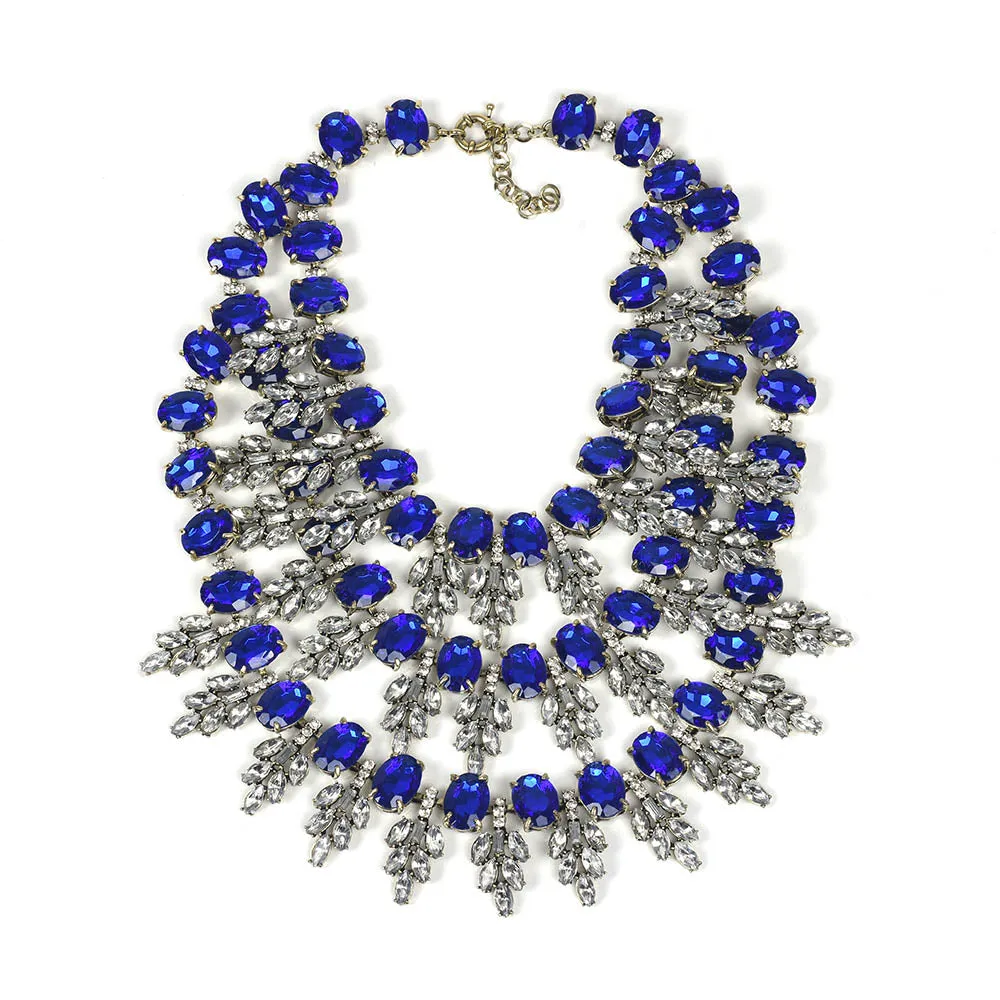 Multi-layer Luxury Crystal Big Chokers Vintage